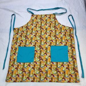 Handmade Scooby Doo Character Apron Turquoise Pockets Adult Cooking Craft